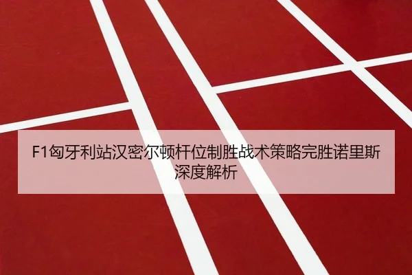 F1匈牙利站汉密尔顿杆位制胜战术策略完胜诺里斯深度解析